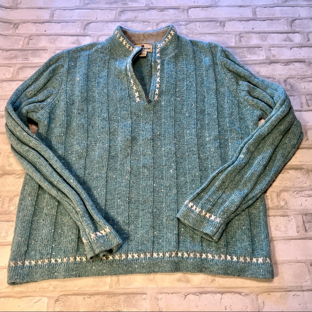 Woolrich Quarter Zip Sweater Size Medium